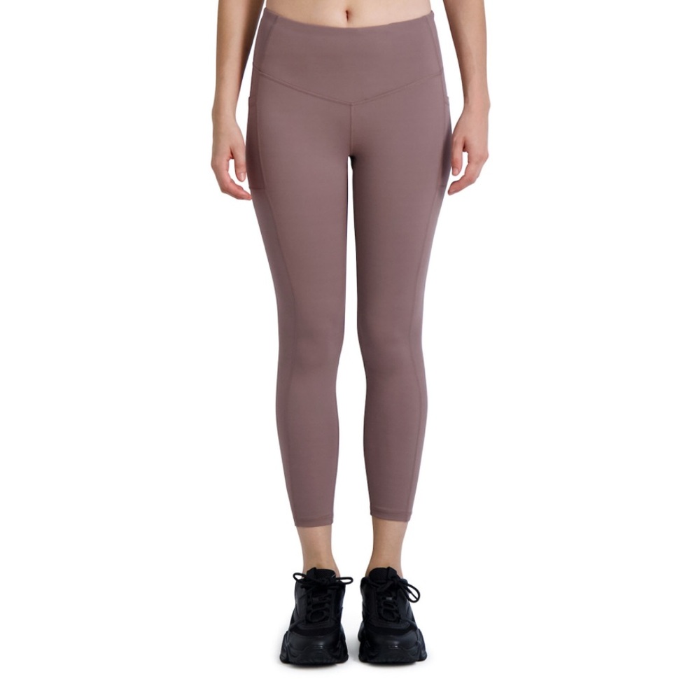 Gaiam Karma Om High Rise deep taupe yoga capri leggings. 2X.